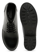 Load image into Gallery viewer, Women Black Solid Genuine Leather Mid-Top Laceup Boots