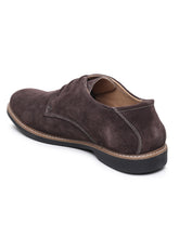 Load image into Gallery viewer, Teakwood Men Brown Solid Round Toe Suede Derbys