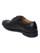 Load image into Gallery viewer, Teakwood Genuine Leather Black Derby Formal Shoes