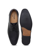 Load image into Gallery viewer, Teakwood Genuine Leather Black Derby Formal Shoes