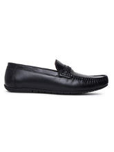 Load image into Gallery viewer, Men Solid Genuine Leather Black Loafers