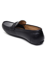 Load image into Gallery viewer, Men Solid Genuine Leather Black Loafers