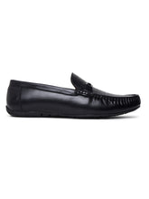 Load image into Gallery viewer, Men Texture Genuine Leather Black Loafers