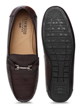 Load image into Gallery viewer, Men Texture Genuine Leather Brown Loafers