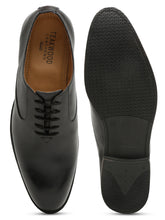Load image into Gallery viewer, Teakwood Genuine Leather Black Oxford Shoes