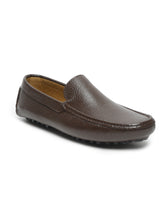 Load image into Gallery viewer, Men Brown Solid Genuine Leather Loafers