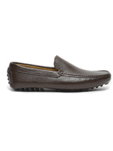 Load image into Gallery viewer, Men Brown Solid Genuine Leather Loafers