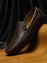 Load image into Gallery viewer, Men Brown Solid Genuine Leather Loafers
