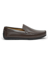 Load image into Gallery viewer, Men Brown Solid Genuine Leather Loafers

