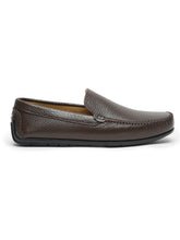 Load image into Gallery viewer, Men Brown Solid Genuine Leather Loafers