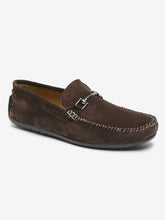 Load image into Gallery viewer, Men Brown Solid Suede Casual Loafers