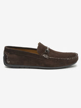 Load image into Gallery viewer, Men Brown Solid Suede Casual Loafers