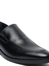 Load image into Gallery viewer, Men Black Solid Leather Formal Slip-On