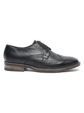 Load image into Gallery viewer, Men Black Solid Genuine Leather Formal Brogues