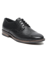 Load image into Gallery viewer, Men Black Solid Genuine Leather Formal Brogues