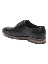 Load image into Gallery viewer, Men Black Solid Genuine Leather Formal Brogues