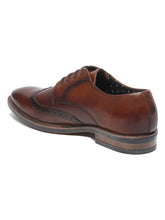 Load image into Gallery viewer, Men Brown Solid Genuine Leather Formal Brogues