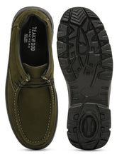 Load image into Gallery viewer, Men Khaki Green Solid Genuine Leather Shoes