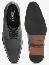 Load image into Gallery viewer, Men Black Solid Genuine Leather Formal Derbys