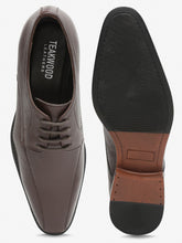 Load image into Gallery viewer, Men Brown Solid Genuine Leather Formal Derbys