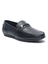 Load image into Gallery viewer, Men Black Solid Leather Formal Slip-On