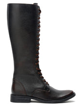 Load image into Gallery viewer, Teakwood Leather Men Textured Lace-up Brown Knee High Boots