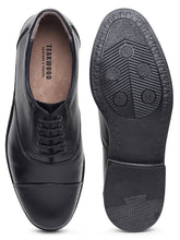 Load image into Gallery viewer, Teakwood Genuine Leather Black Oxford Shoes for Men