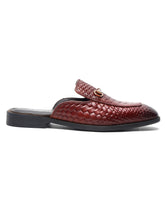 Load image into Gallery viewer, Teakwood Leather Men Wood Textured Mules
