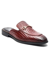Load image into Gallery viewer, Teakwood Leather Men Wood Textured Mules