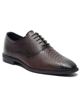 Load image into Gallery viewer, Teakwood Leather Men T.moro Snake Print Leather Oxfords