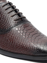 Load image into Gallery viewer, Teakwood Leather Men T.moro Snake Print Leather Oxfords