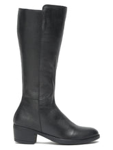 Load image into Gallery viewer, Teakwood Genuine Women Black Knee-High Heeled Boots