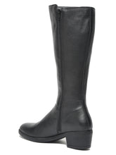 Load image into Gallery viewer, Teakwood Genuine Women Black Knee-High Heeled Boots
