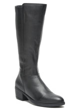 Load image into Gallery viewer, Teakwood Genuine Women Black Knee-High Heeled Boots