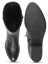 Load image into Gallery viewer, Teakwood Genuine Women Black Knee-High Heeled Boots