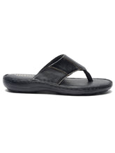 Load image into Gallery viewer, Teakwood Leather Men Leather Black Thong Flip-Flop