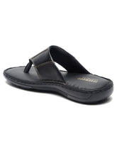 Load image into Gallery viewer, Teakwood Leather Men Leather Black Thong Flip-Flop