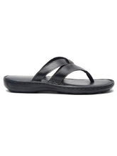Load image into Gallery viewer, Teakwood Leather Men Black Leather Flip-Flops