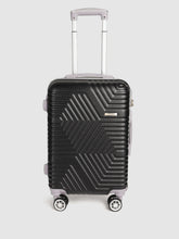 Load image into Gallery viewer, Black-Toned Textured Hard-Sided Cabin Trolley Suitcase