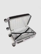 Load image into Gallery viewer, Black-Toned Textured Hard-Sided Cabin Trolley Suitcase