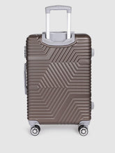 Load image into Gallery viewer, Brown-Toned Textured Hard-Sided Large Trolley Suitcase