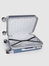 Load image into Gallery viewer, Blue-Toned Textured Hard-Sided Trolley Suitcase