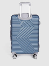 Load image into Gallery viewer, Blue-Toned Textured Hard-Sided Trolley Suitcase