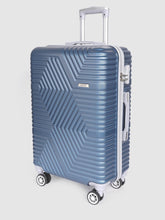 Load image into Gallery viewer, Blue-Toned Textured Hard-Sided Trolley Suitcase