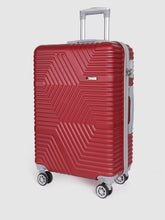 Load image into Gallery viewer, Maroon-Toned Textured Hard-Sided Medium Trolley Suitcase