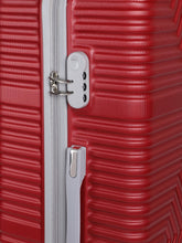 Load image into Gallery viewer, Maroon-Toned Textured Hard-Sided Large Trolley Suitcase