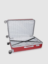 Load image into Gallery viewer, Maroon-Toned Textured Hard-Sided Large Trolley Suitcase
