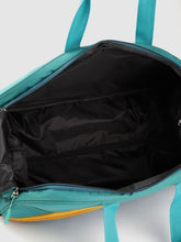 Load image into Gallery viewer, Navy Blue & Yellow Brand Logo Print Medium Duffel Trolley Bag