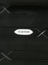 Load image into Gallery viewer, Teakwood Leather Black Patterned Hard-Sided Trolley Bag