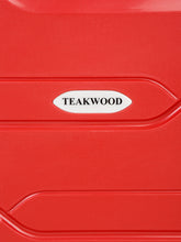 Load image into Gallery viewer, Teakwood Leather Red Patterned Hard-Sided Trolley Bag